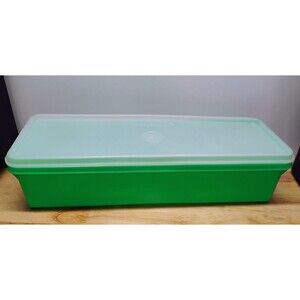Tupperware Vintage Jadeite Green Veggie Celery Keeper 782-5 Lid 784-4 No Tray